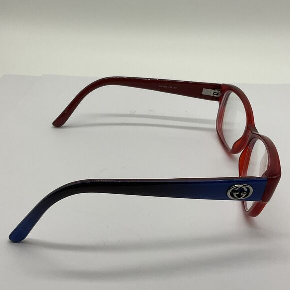 Gucci Square Optical Frames Eyeglasses Red Blue Women GG 3569 L53 135 Read - Picture 4 of 9